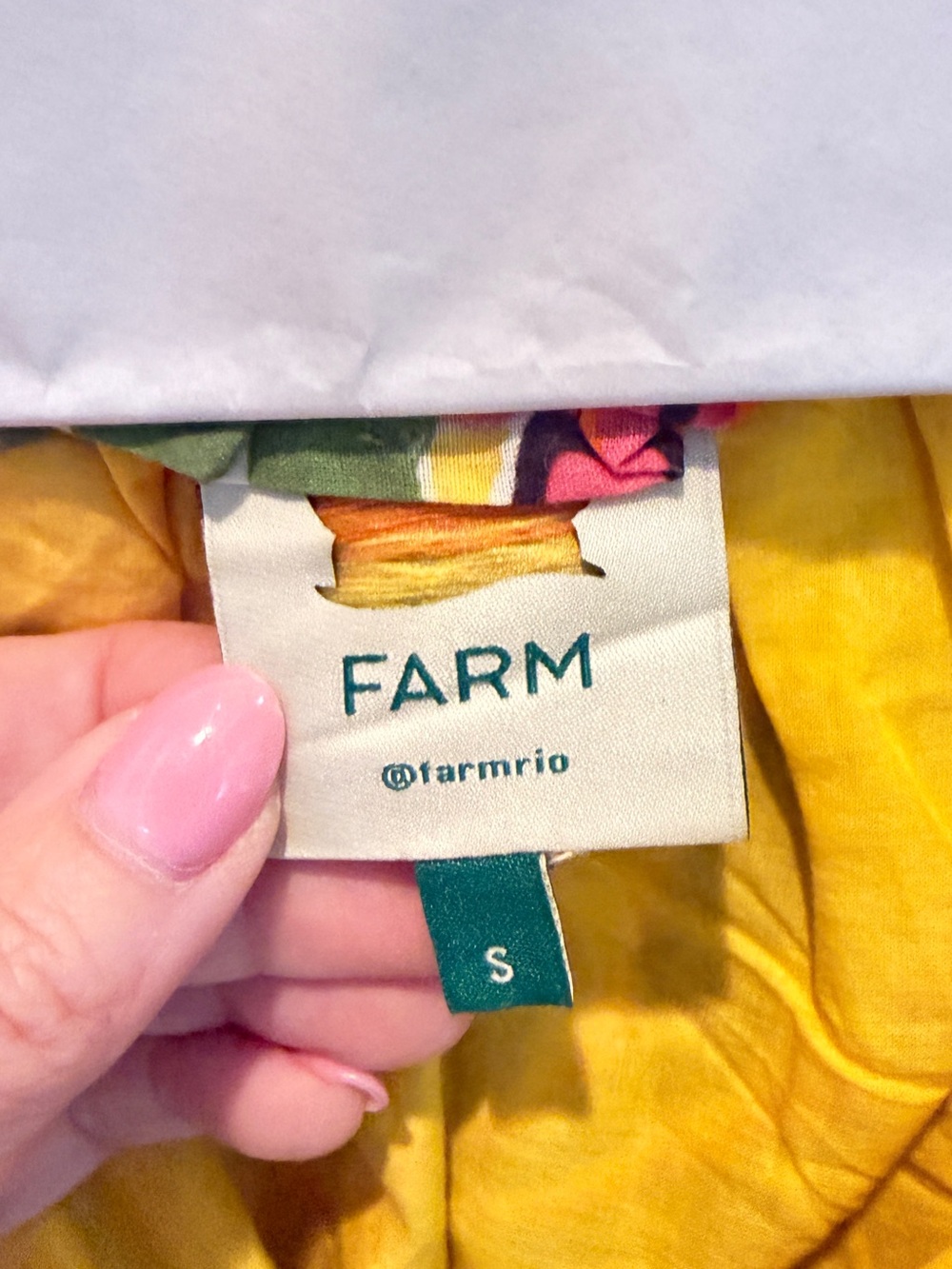 FARM Rio Yellow & Pink Tropical Ruffle Mini Dress - Picture 7 of 12